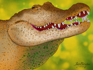 8x11.5” Alligator Art Print