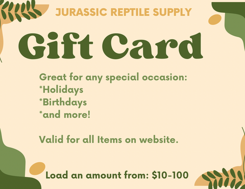 Jurassic Reptile Supply Gift Cards
